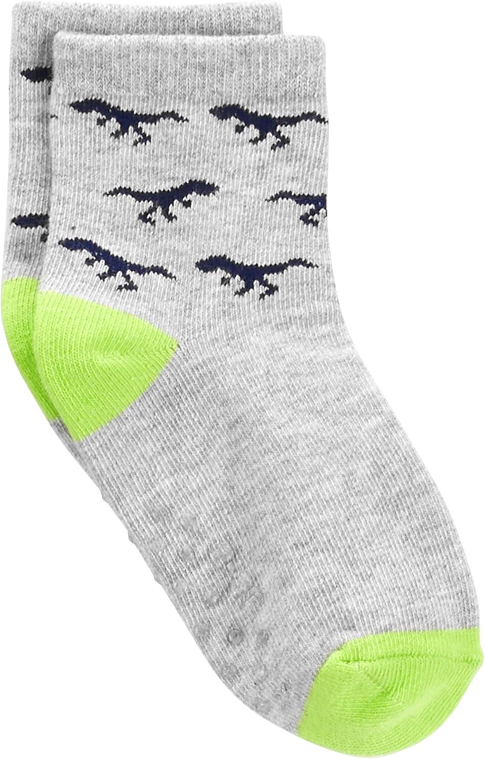 imageSimple Joys by Carters babyboys 12pack Neutral Sock LowMulticolorDinosaurStripe