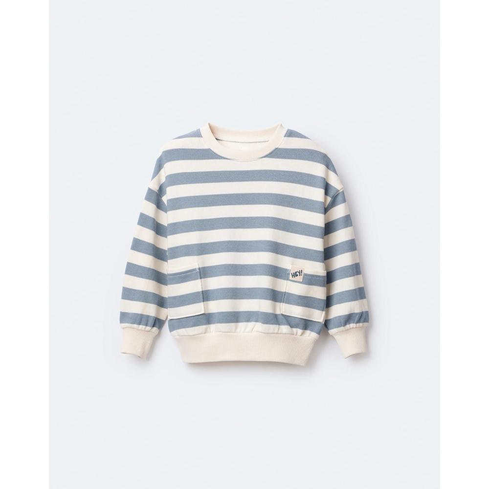 imageUnisex Kids SweatshirtBlue White Stripe