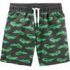 Simple Joys by Carter’s Baby-Boys Swimsuit Trunk and Rashguard Set(Black Crocodile Print)