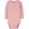 Simple Joys by Carter’s Baby-Girls 4-Pack Long-Sleeve Pointelle Bodysuits(Blue/Pink Floral/Rust/White)