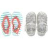 Simple Joys by Carter’s girls Kimmie Nora Jelly Set(Silver/Turquoise Blue Stripe)