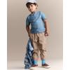 Boy Short-Sleeve Henley(Solid Teal)