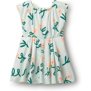 Girls’ Dress(Light Green Floral)