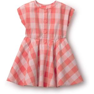 Girls’ Dress(Pink/Orange Gingham)