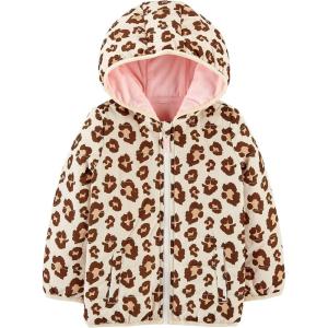 Simple Joys by Carter’s Girls’ Baby and Toddler Girls’ Puffer Jacket(Beige Pink Leopard Print)