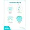 Simple Joys by Carter’s Baby Boys’ 2-pack 2-way Zip Textured Sleep and Play(Blue/Brown Animal Print)