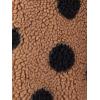 Simple Joys by Carter’s Girls’ Hooded Sherpa Jacket(Black Brown Polka Dot)