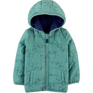 Simple Joys by Carter’s Baby Boys’ Baby and Toddler Boys’ Puffer Jacket(Green Bear)