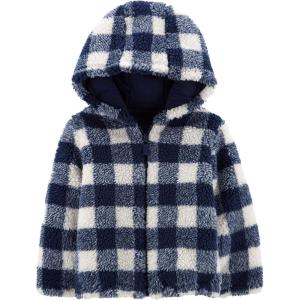 Simple Joys by Carter’s Baby Hooded Sherpa Jacket(Navy/Ivory)
