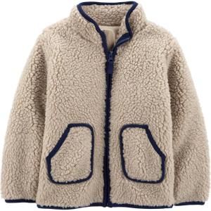 Simple Joys by Carter’s Baby Hooded Sherpa Jacket(Washed Khaki Brown)