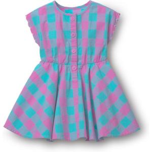 Baby Girls’ Dress(Purple/Blue Gingham)