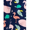 Simple Joys by Carter’s Baby Girls’ 2-pack 1-piece Zip Rashguards(Navy Sea Friends/Peach Dots)
