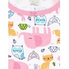 Simple Joys by Carter’s girls 6-piece Snug Fit Cotton Pajama Set(Blue Bunny/Pink Dots/White Forest Animals)
