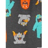 Simple Joys by Carter’s girls 6-piece Snug Fit Cotton Pajama Set(Dark Grey Monster/Grey Heroes/White Trucks/Stripe)