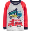 Simple Joys by Carter’s girls 6-piece Snug Fit Cotton Pajama Set(Multicolor/Cars/Dog/Firetruck/Stripe)