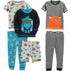 Simple Joys by Carter’s girls 6-piece Snug Fit Cotton Pajama Set(Dinosaur/Monster/Robot/Stripe)