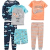 Simple Joys by Carter’s girls 6-piece Snug Fit Cotton Pajama Set(Dinosaur/Shark/Stripe/Surfer)