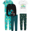 Simple Joys by Carter’s girls 6-piece Snug Fit Cotton Pajama Set(Multicolor/Bear/Dragon/Octopus/Stripe)