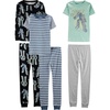 Simple Joys by Carter’s girls 6-piece Snug Fit Cotton Pajama Set(Multicolor/Stripe/Transformers)