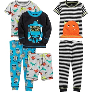 Simple Joys by Carter’s girls 6-piece Snug Fit Cotton Pajama Set(Dinosaur/Monster/Robot/Stripe)