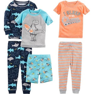 Simple Joys by Carter’s girls 6-piece Snug Fit Cotton Pajama Set(Dinosaur/Shark/Stripe/Surfer)