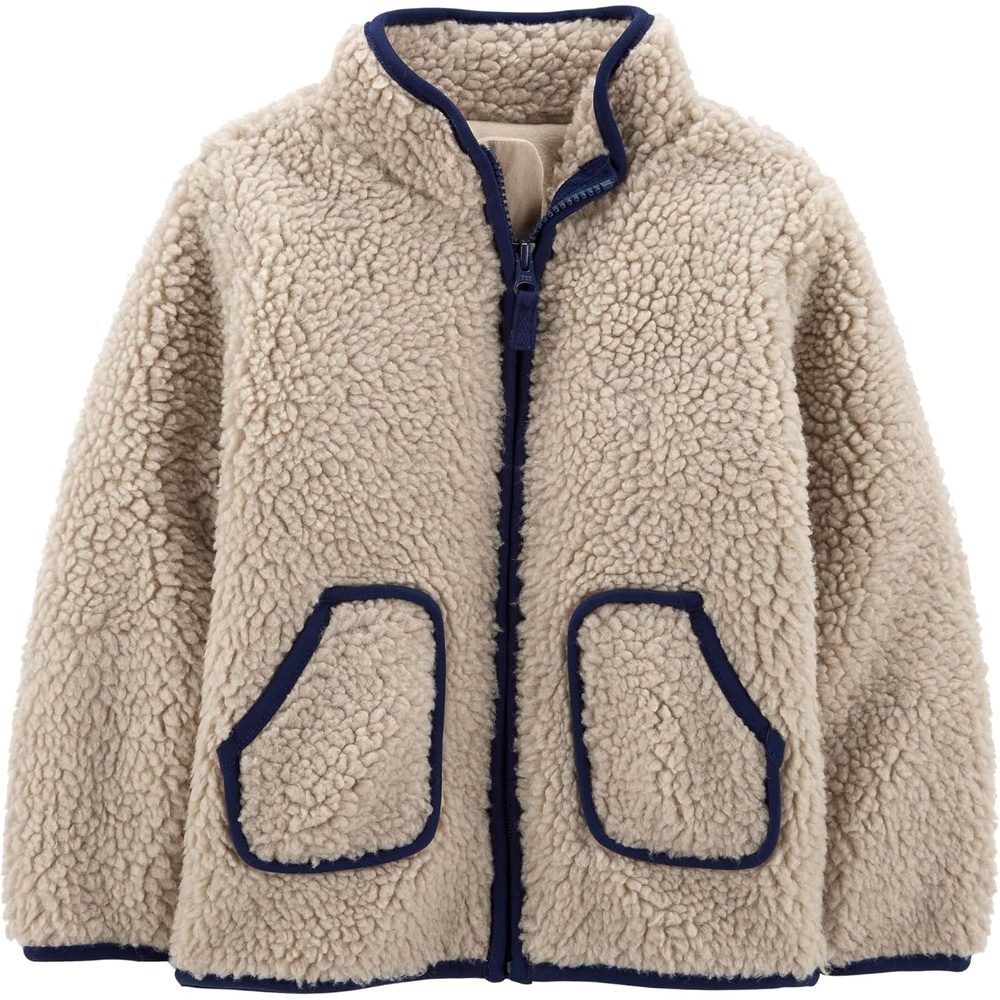 image:imageSimple Joys by Carters Baby Sherpa JacketWashed Khaki Brown